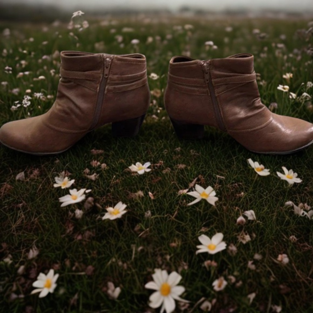 Rhapsody  BareTrap Brown Ankle Boots